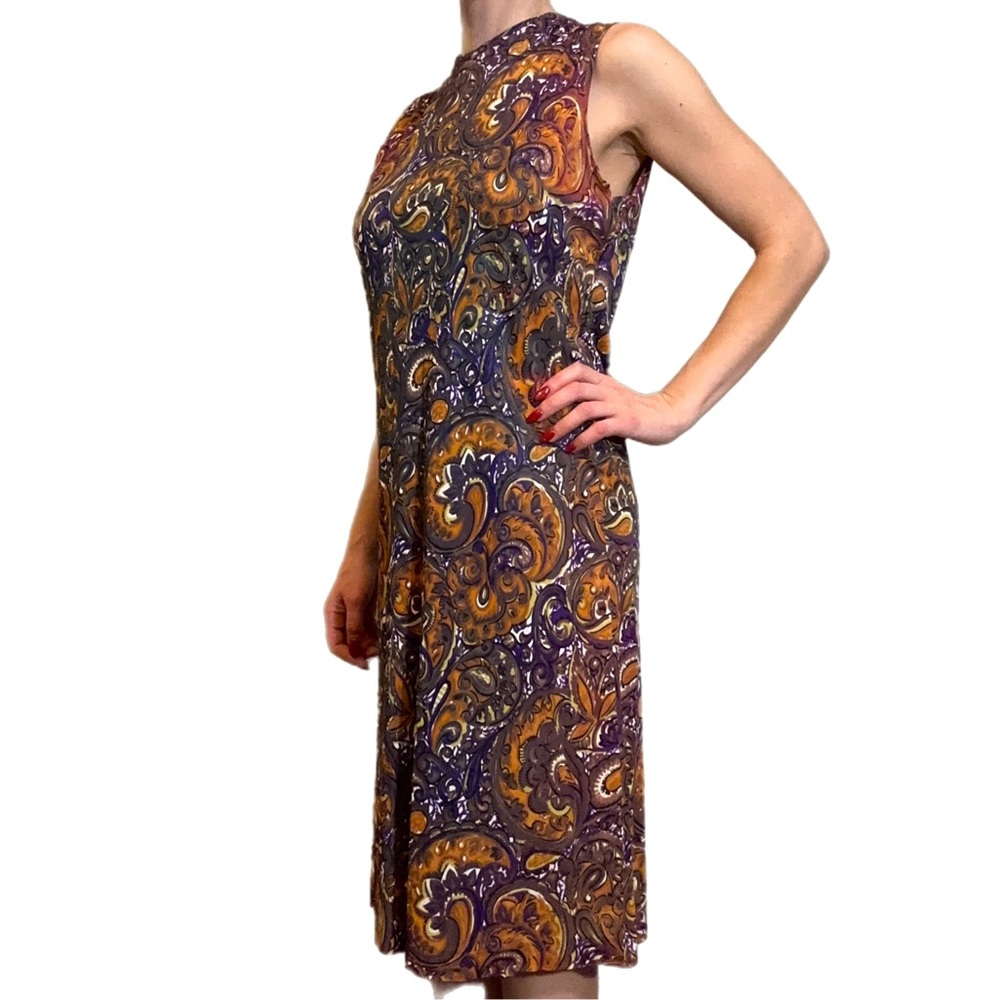 Authentic Vintage 1970's paisley shift dress